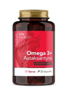 VitaMedicus Omega 3 + Astaxanthin Herz, 30 Kapseln