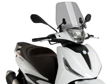 Windschild Puig Trafic smoke für Piaggio Beverly 300, 400 ie 2021-