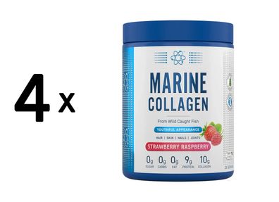 4 x Applied Nutrition Marine Collagen (300g) Strawberry Raspberry