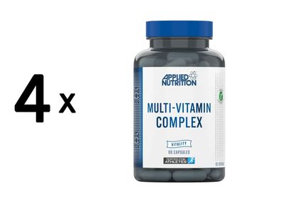4 x Applied Nutrition Multi-Vitamin Complex (90 Caps) Unflavoured