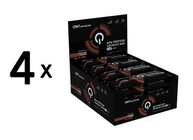 4 x QNT Metapure 40% Protein Crunchy Bar (12x65g) Chocolate