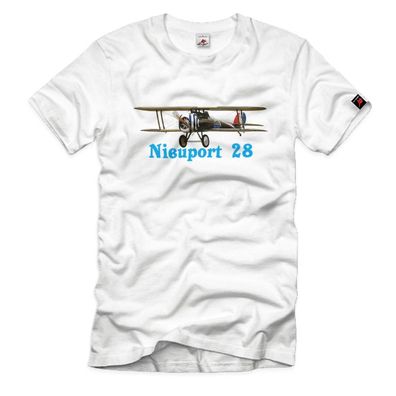 Nieuport 28-Flugzeug französischer Doppeldecker Jagdflugzeug - T Shirt #11512