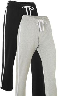 2er Pack BPC Damen Sweathose, lang grau schwarz Gr. W32/ L34 Jogginghose