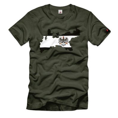 Preußen Flagge Adler Militär Wk Fahne Land Mutter Erde Landkarte - T Shirt #2725