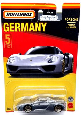 Mattel Matchbox Germany Deutschland Serie Car/ Auto Porsche 918 Spyder