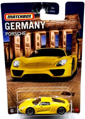 Mattel Matchbox Germany Deutschland Serie Car / Auto 2020 Porsche 918 Spyder