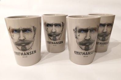 Knut Hansen Gin Becher Gläser Keramik 4er Set -neu- Sammler Party Geburtstag