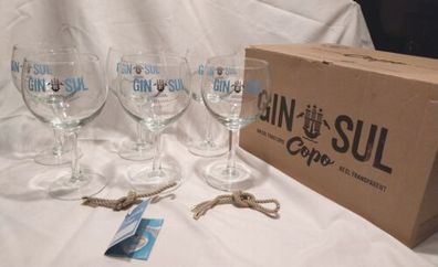 Gin Sul Premium Gin 6er Set Gläser - Ginglas Ballongläser Neu mit Originalkarton