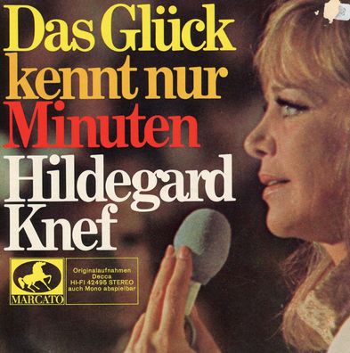 7" Cover Hildegard Knef - Das Glück kennt nur Minuten