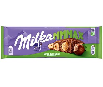 Milka Mmmax Ganze Haselnüsse Alpenmilch Schokolade XXL Tafel 270g