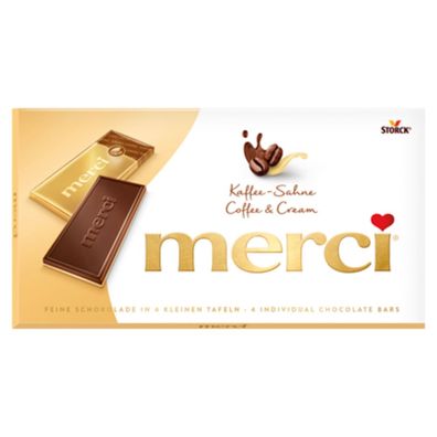 Merci Tafelschokolade Edel-Kaffee-Sahneschokolade auf Weißer Schokolade - 100g