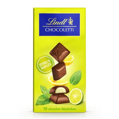 Lindt Chocoletti Dunkel Zitrone & Minze Tafelschokolade 100g