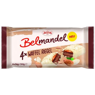 Zentis Belmandel Waffel Riegel 4er 144g