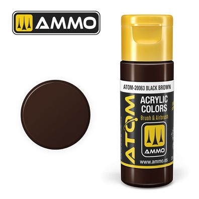 AMMO by MIG Jimenez ATOM COLOR Black Brown