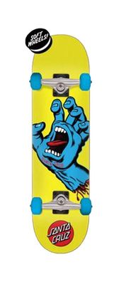 SANTA CRUZ Skateboard Screaming Hand Mini yellow 7.75"