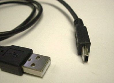 Mini USB Kabel Datenkabel Ladekabel schwarz 1m Handy Navi Tablet Kamera MP3