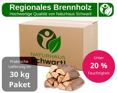 30kg Brennholz Buche Buchenholz Kaminholz Regional Ofenfertig Trocken Kamin Ofen