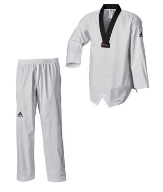 adidas Taekwondoanzug, adi Fighter Eco WT, schwarzes Revers - Größe: 170