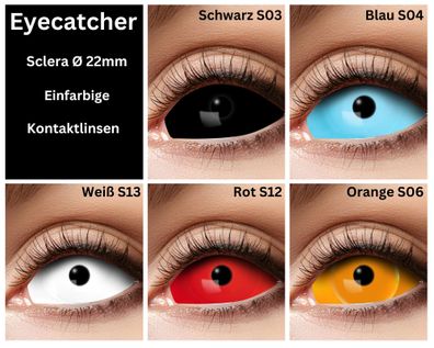 Farbige Sclera Kontaktlinsen verschiedene Farben 22mm - Farbe: S04-Blau