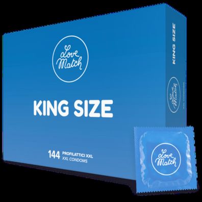 Love Match - King Size - Condoms - 2.4 / 60 mm - 6 - Menge: 144 Stück