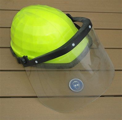 Elektriker Schutzhelm 6 Punkt gelb mit Visier klappbar 089920077 4047376064300