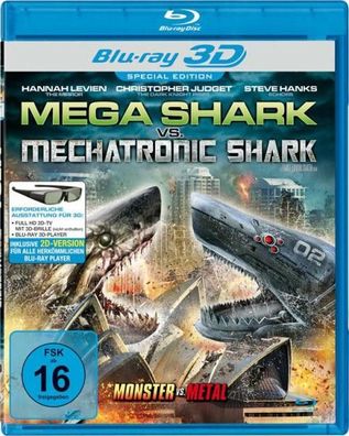 Mega Shark vs. Mechatronic Shark 3D (Blu-Ray] Neuware