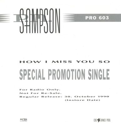 7" P.M. Sampson - How i miss You so