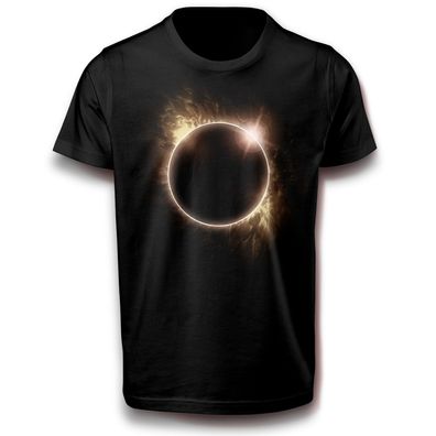 Sonnenfinsternis Sonne Mond Astronomie Astrophysik Astronom Baumwolle T-Shirt