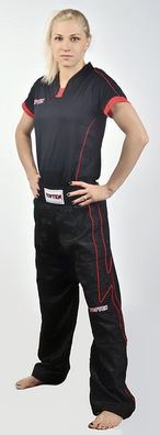 Kickboxhose 1603 - Farbe: schwarz/ rot Größe: L=180