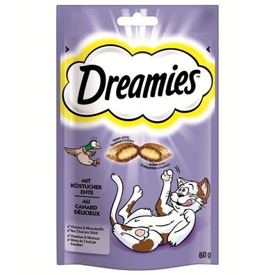 Dreamies Cat Snack mit Ente 12 x 60g (55,42€/ kg)