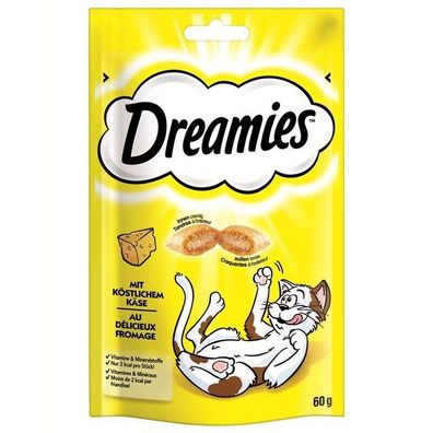 Dreamies Cat Snack mit Käse 12 x 60g (55,42€/ kg)