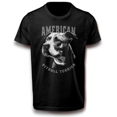 American Pit Bull Terrier Hund Hunderasse Haustier Kräftig Treu Baumwolle T-Shirt