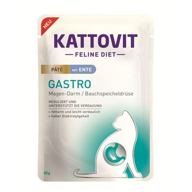 Kattovit Gastro Paté mit Ente 10 x 85g (25,76€/ kg)