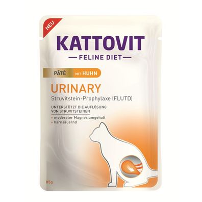 Kattovit Urinary Paté mit Huhn 20 x 85g (21,12€/ kg)