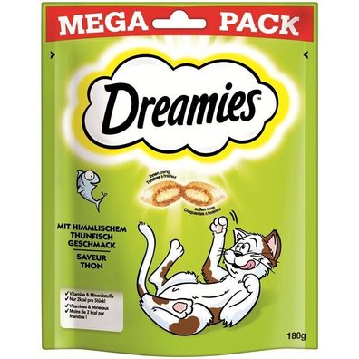 Dreamies Cat Snack mit Thunfisch Mega Pack 8 x 180g (48,54€/ kg)