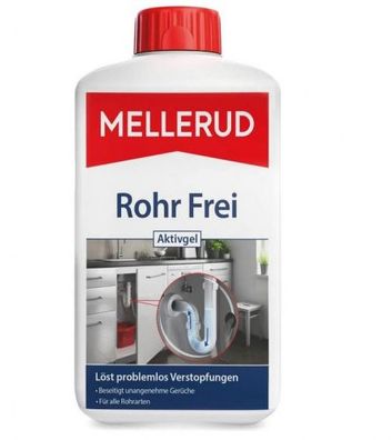 Mellerud Rohr Frei Aktivgel 4 x 1 L Abflussreiniger gegen Verstopfungen & Gerüche fü