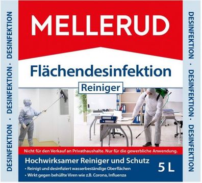 4 x Mellerud Flächendesinfektionsreiniger Desinfektionsmittel 5 Liter