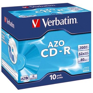 Verbatim CD-R 43327 52x 700MB 80Min. Jew CD-R 80min 700Mbyte 52x 10 St./ Pack.