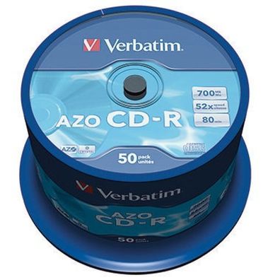 Verbatim CD-R 43343 52x 700MB 80Min. Spi Aufnahmedauer: 80 min