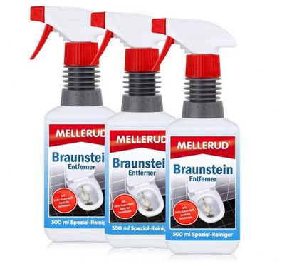 3 x Mellerud Braunstein Entferner – Chlorfreies Reinigungsmittel entfernt Braunstein