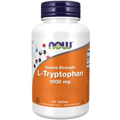 Now Foods, L-Tryptophan, 1000mg, 60 Tabletten