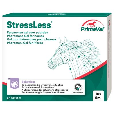 PrimeVal Stressless Pheromon-Gel für Pferde - beruhigendes Ergänzungsfuttermittel ...
