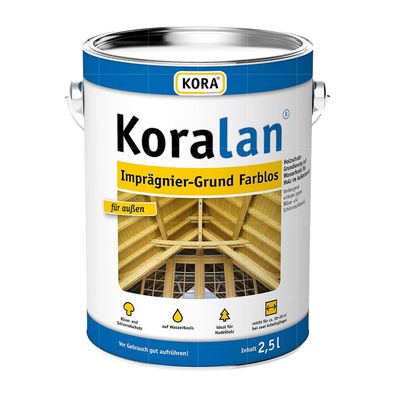 KORA Koralan Impraegniergrund Farblos -2.5 LTR (FARBLOS) Holzschutzgrundierung