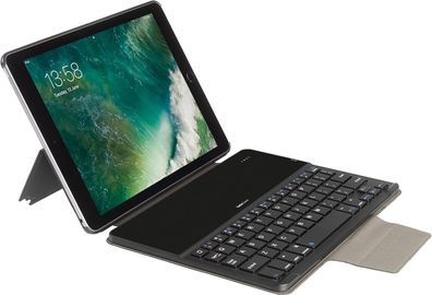 Gecko Apple iPad 9.7 Tastatur Cover QWERTZ Case Leder Bluetooth schwarz