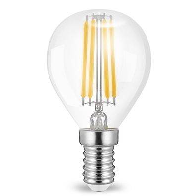 4w E14 LED Birne Filament Leuchtmittel mit klarem Glas G45|Ø45x78mm|Kaltweiß|470 ...