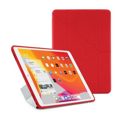 Pipetto Origami Case Schutzhülle Apple iPad 2019 10,2 Zoll Back Cover rot