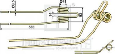 Schwaderzinken Federzinken Heuwenderzinken rechts Krone Geräte KS; Var;