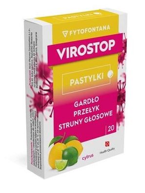 Fytofontana Virostop, smak cytrusowy, 20 pastylek
