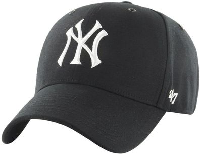 New York Yankees Schwarze Clean Up Cap - MLB ´47 Brand USA Import Caps Capy Kappen