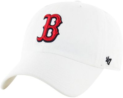 Offizielle Boston Red Sox ´47 Brand Clean Up Weiße Cap - MLB ´47 Brand USA Import Cap